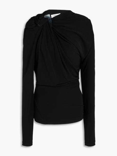 Victoria Beckham Draped satin and stretch-crepe top
