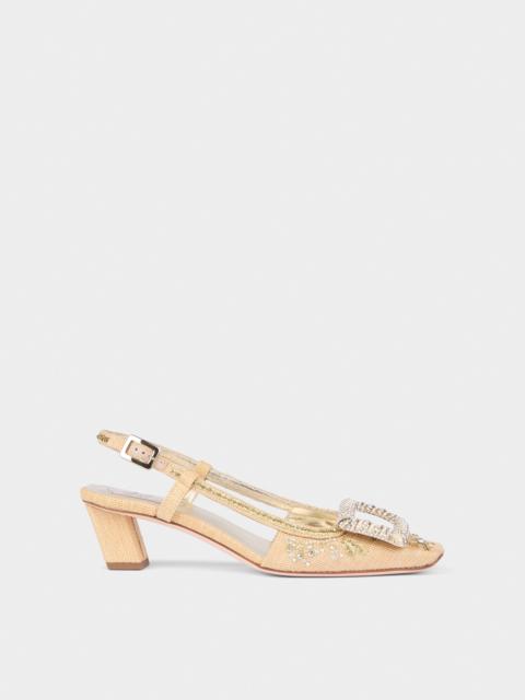 Roger Vivier Belle Vivier Slingback Pumps in canvas