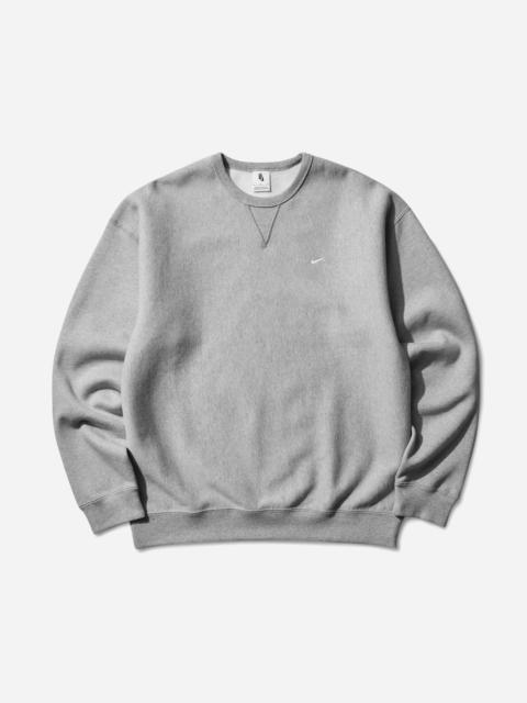 Nike Men's Solo Swoosh Crewneck Sweatshirt Dark Grey Heather