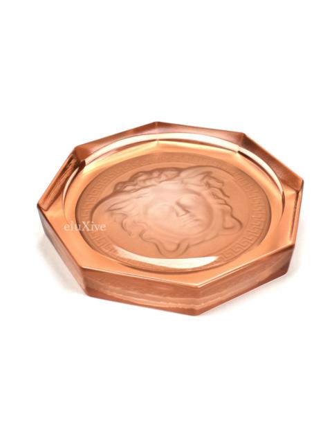 VERSACE Versace Peach Crystal Medusa Ashtray / Coaster