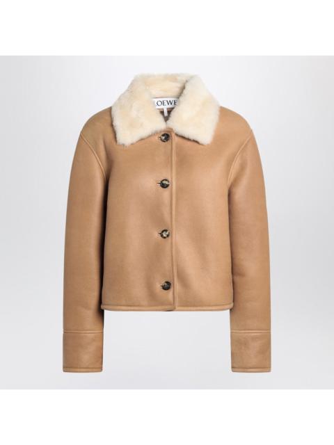 Loewe Loewe Camel-Coloured Shearling Jacket Women | luosophy