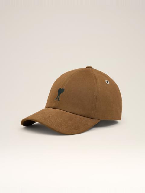 AMI Paris BROWN COTTON AMI DE COEUR EMBROIDERY CAP