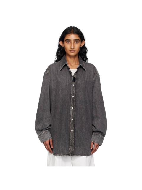 Black Lightweight Denim Shirt
