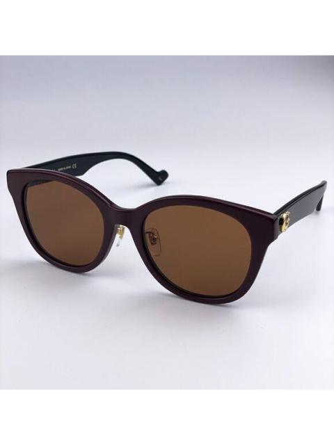 GUCCI SALE! NEW GUCCI LOGO GG1002SK 003 Brown Black Brown Round Women Sunglasses