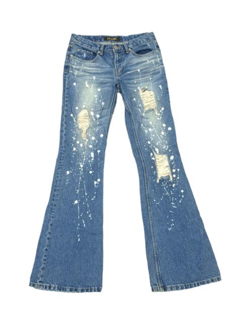 Other Designers Japanese Brand - Flare Jeans CFLINE Paint Splash Distress Bootcut Denim