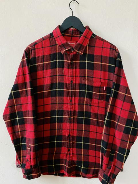 Supreme Tartan Longsleeve Flannel Shirt Red / Black