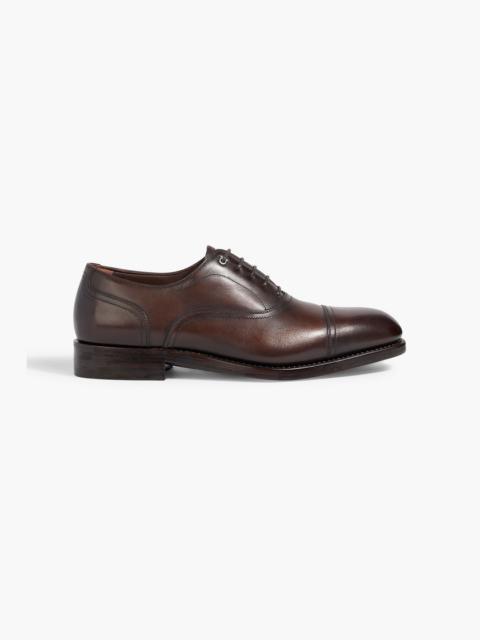 FERRAGAMO Baron burnished leather derby shoes