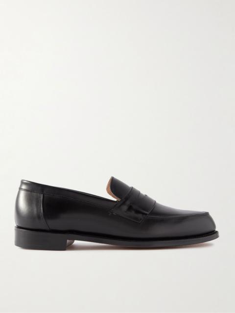 Grenson Epsom Leather Penny Loafers Black