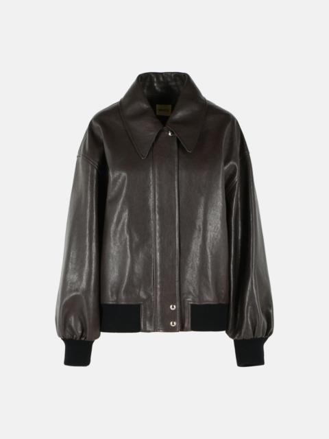 KHAITE 'SHELMAN' BROWN SHEEPSKIN JACKET