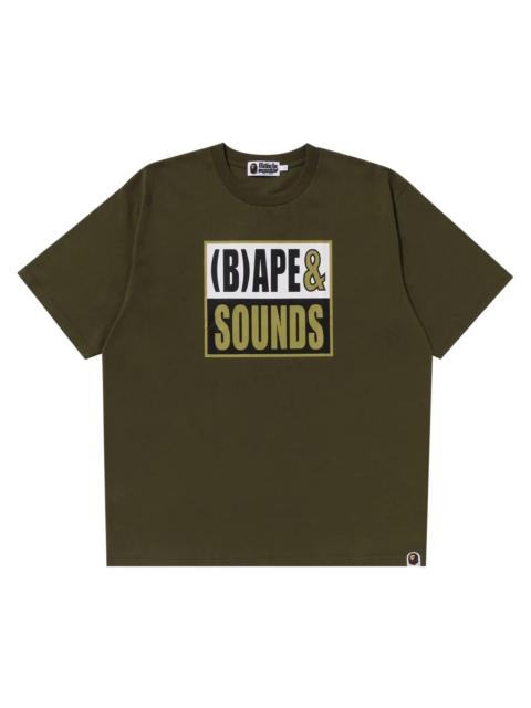A BATHING APE® BAPE Sounds Logo Tee 'Olive Drab'