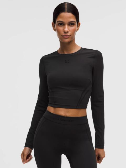 lululemon Wunder Train Cropped Long-Sleeve Shirt *Flocked