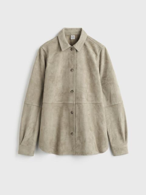 TOTEME Soft suede shirt desert