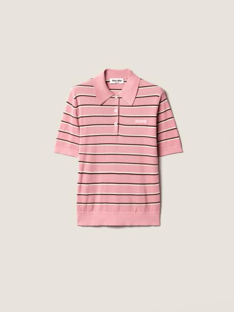 Miu Miu Cotton knit polo shirt