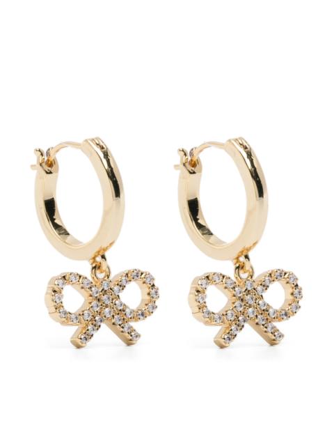 self-portrait bow hoop earrings