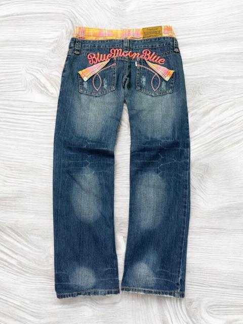 Hysteric Glamour BLUE MOON BLUE DOUBLE WAIST COLOURFUL EMBROIDERY DENIM