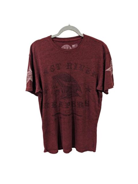 Affliction East River Reapers Red Hell On Wheels Red Tshirt Large