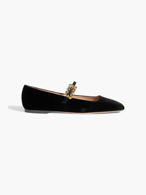 Gianvito Rossi Wondy velvet ballet flats
