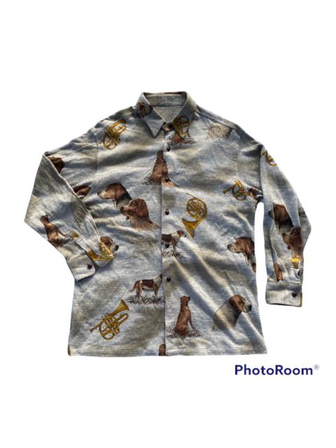 Other Designers Vintage - vintage saxophone mohair dog painting