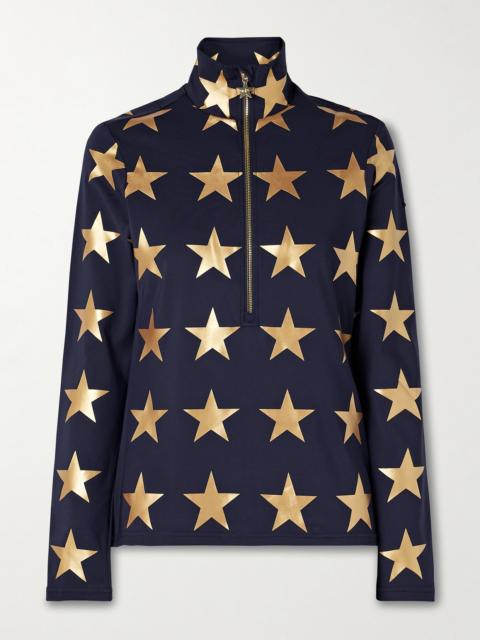 GOLDBERGH Lunaria Metallic Printed Stretch Recycled-jersey Base Layer