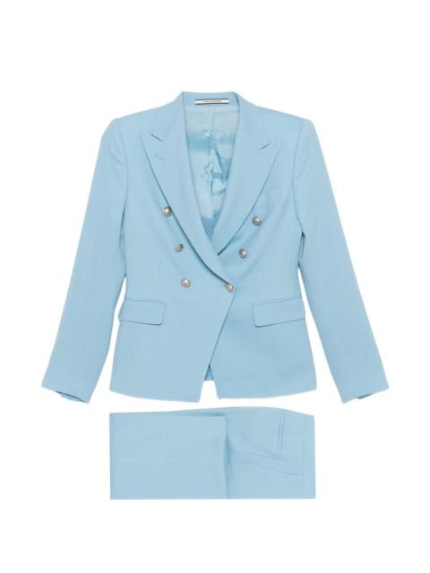 Other Designers Tagliatore Women Linen Double-Breasted Suit