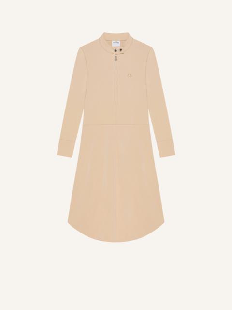 courrèges BIKER CREPE JERSEY ZIPPED DRESS