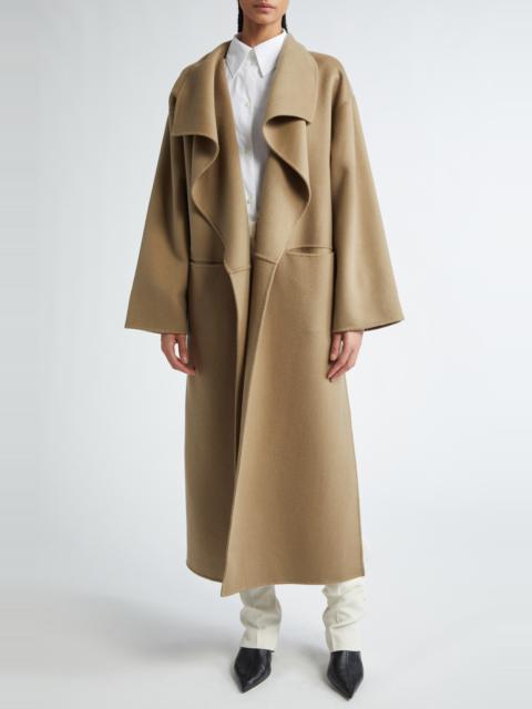 TOTEME TOTEME Oversize Signature Two-Tone Wool & Cashmere Coat in Truffle at Nordstrom