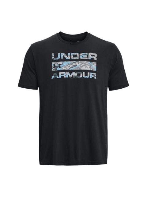 Under Armour Under Armour Stacked Logo Fill T-Shirt 'Black Steel' 1361903-003