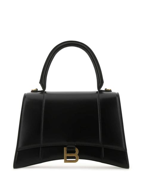 BALENCIAGA Balenciaga Women Black Leather Medium Hourglass Handbag