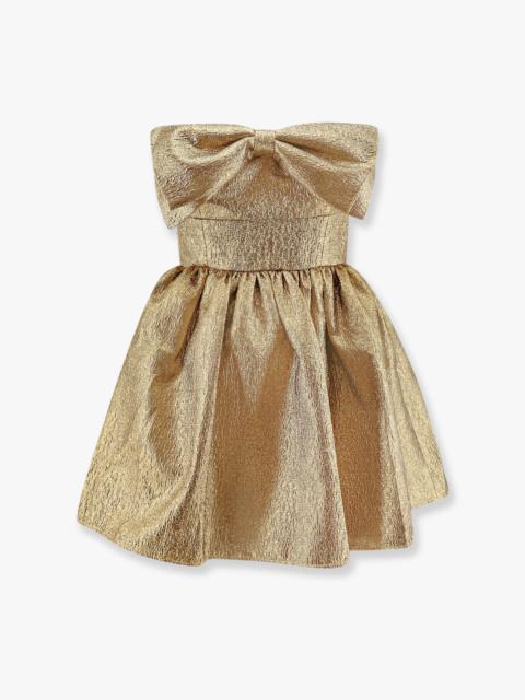 self-portrait Self Portrait Metallic Fibre Fabric Mini Dress