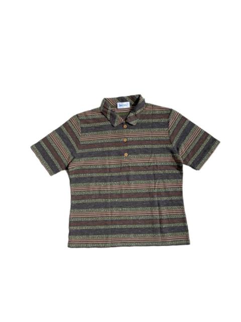 Other Designers Vintage Jantzen Stitching Striped Polo Shirt