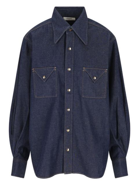 CELINE Celine Women Denim Cotton Shirt