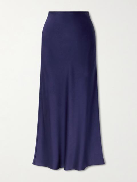 Another Tomorrow Satin Midi Skirt