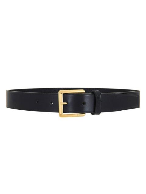 SAINT LAURENT Saint Laurent Rectangular Buckle Leather Belt