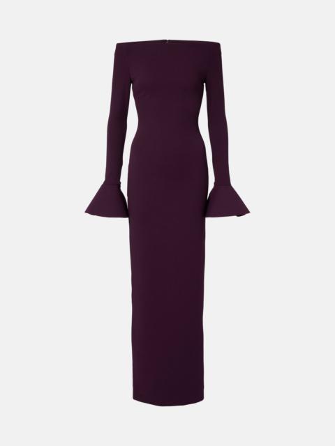 SOLACE LONDON Anica off-shoulder gown