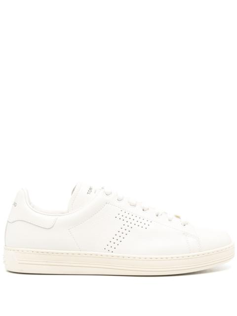 TOM FORD Perforated-logo Leather Sneakers