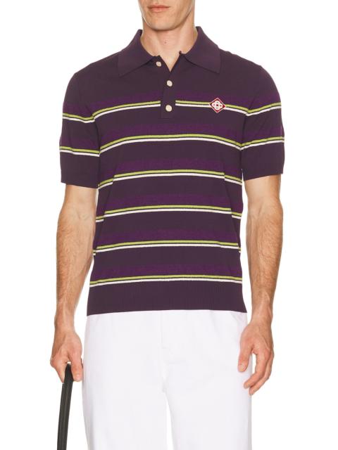 CASABLANCA Stripe Polo Shirt