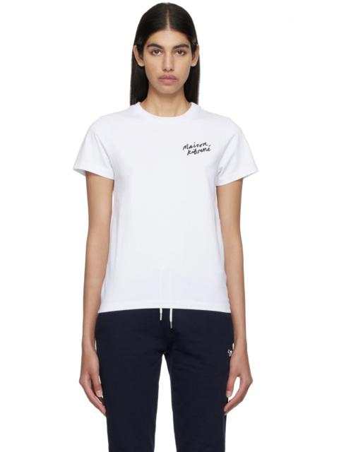 Maison Kitsune White Mini Handwriting T-Shirt
