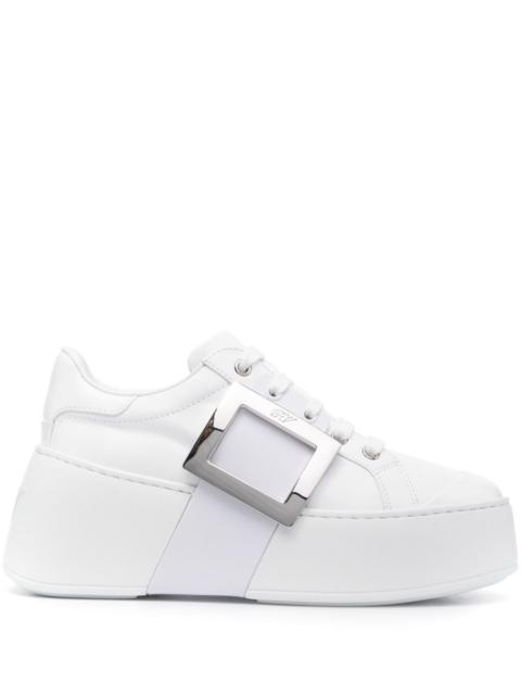 Roger Vivier Women Viv Skate High Leather Sneakers