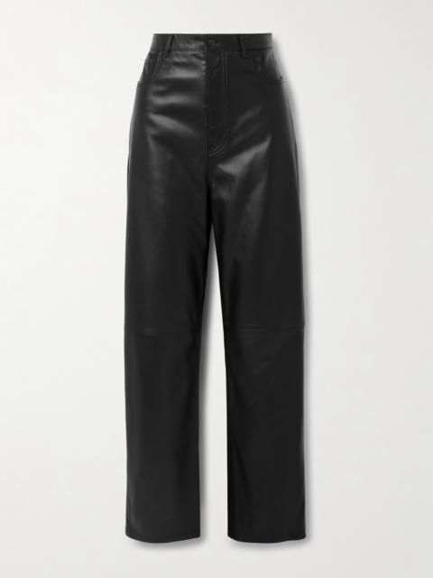 WARDROBE.NYC Leather Wide-leg Pants