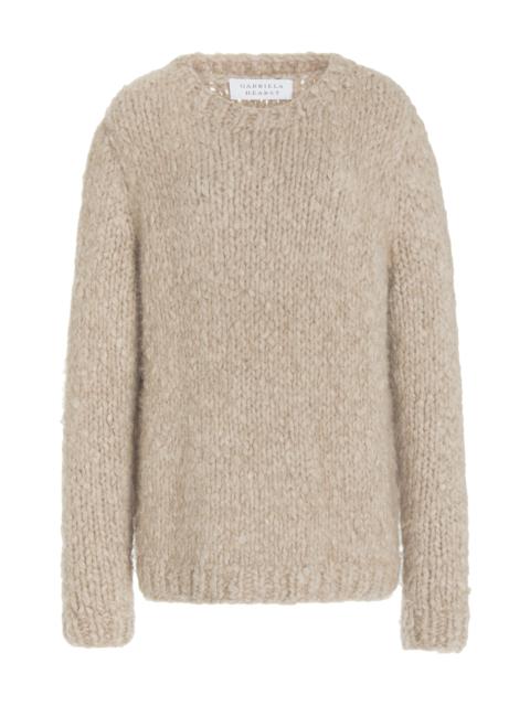 GABRIELA HEARST Lawrence Knit Sweater in Oatmeal Welfat Cashmere