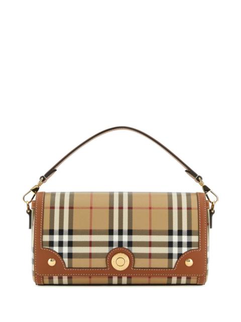 Burberry Women Printed Canvas And Leather Note Handbag
