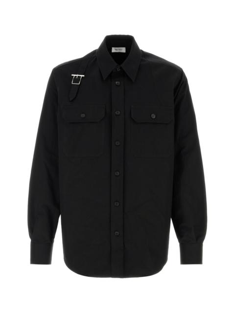 Alexander McQueen Black poplin shirt