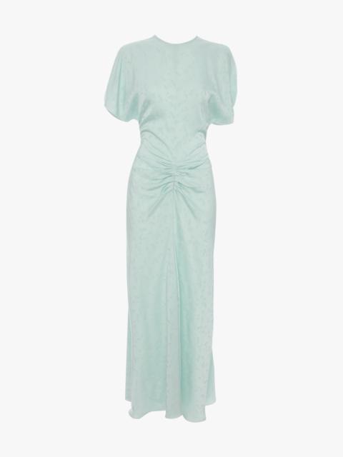 Victoria Beckham Bela Midi Dress In Aquamarine