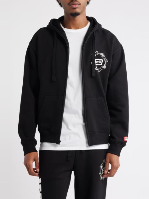 ICECREAM ICECREAM Loop Cotton French Terry Hoodie in Black at Nordstrom