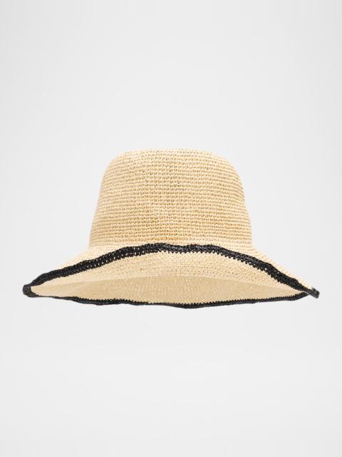 TOTEME Two-Tone Paper Straw Hat