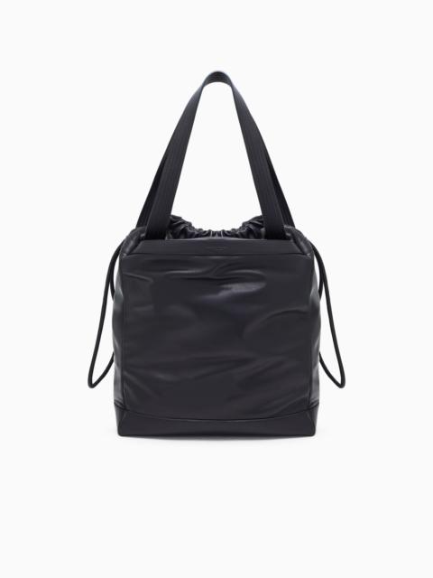 GIORGIO ARMANI NAPPA-LEATHER SHOPPER BAG WITH SHOULDER STRAP