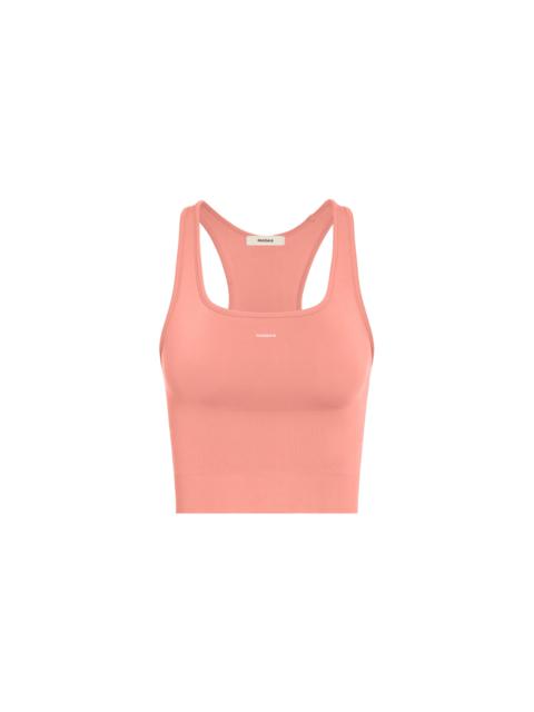PANGAIA Womens Plant-Stretch Compressive Ribbed Tank Top - Dewy Rose