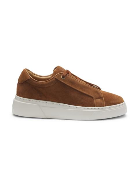 BOSS SUEDE TRAINERS WITH HIDDEN WEDGE