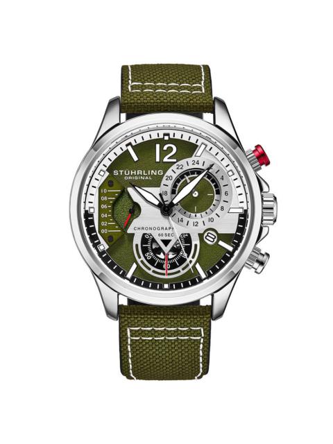 Other Designers Stuhrling Original Aviator Quartz Green Dial Men's Watch M13588