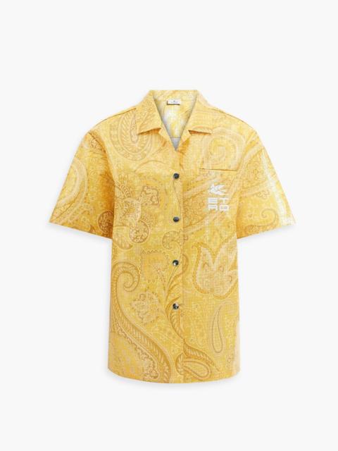 Etro Coated paisley-print ripstop shirt
